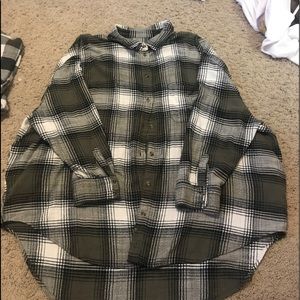 dark green gray and white flannel from AE